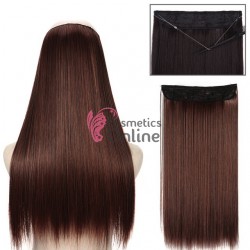 Extensie de par Flip-In, pe Guta dreapta delux dubla de 55 cm - Castaniu Inchis Mixt SQ6623322